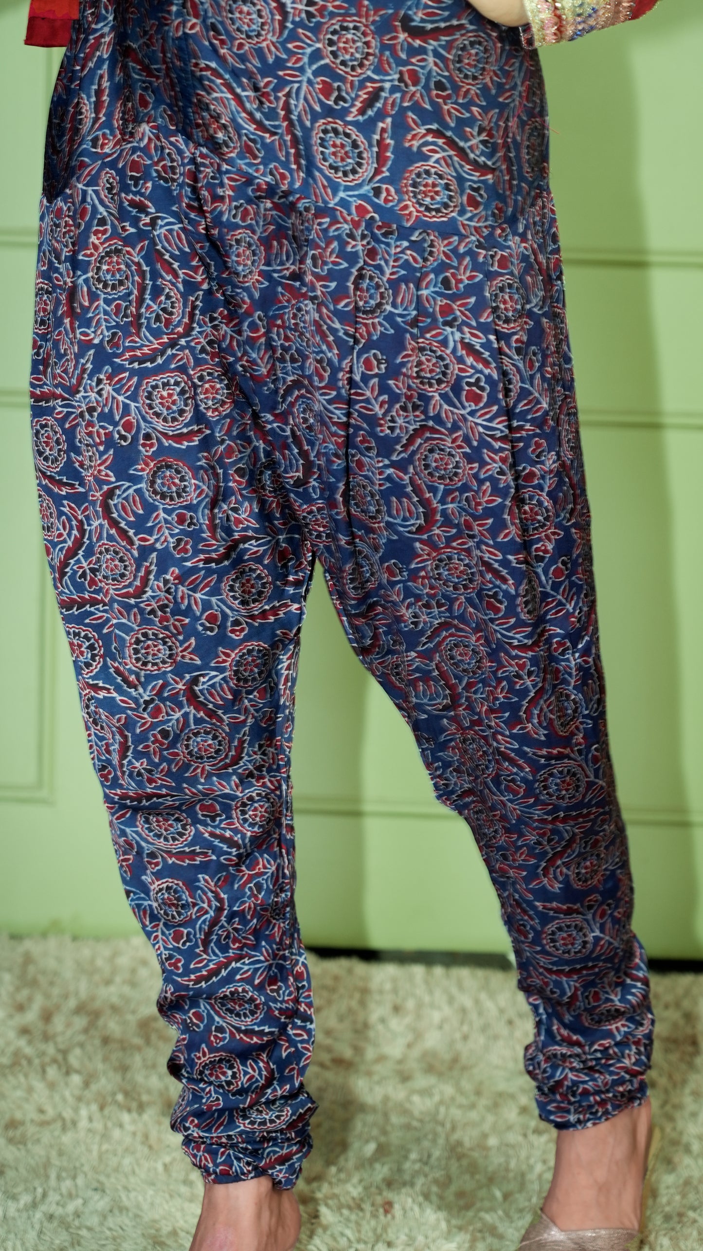 Red Ajrakh Kurta Set