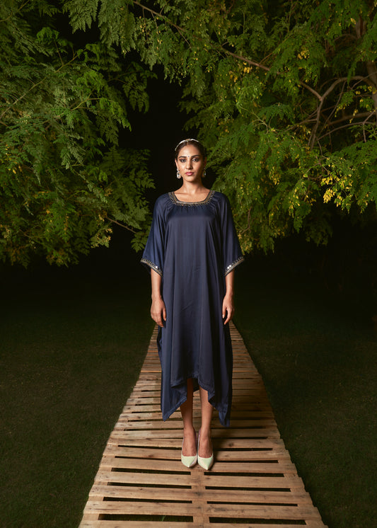 BLUE EMBROIDERED KAFTAN