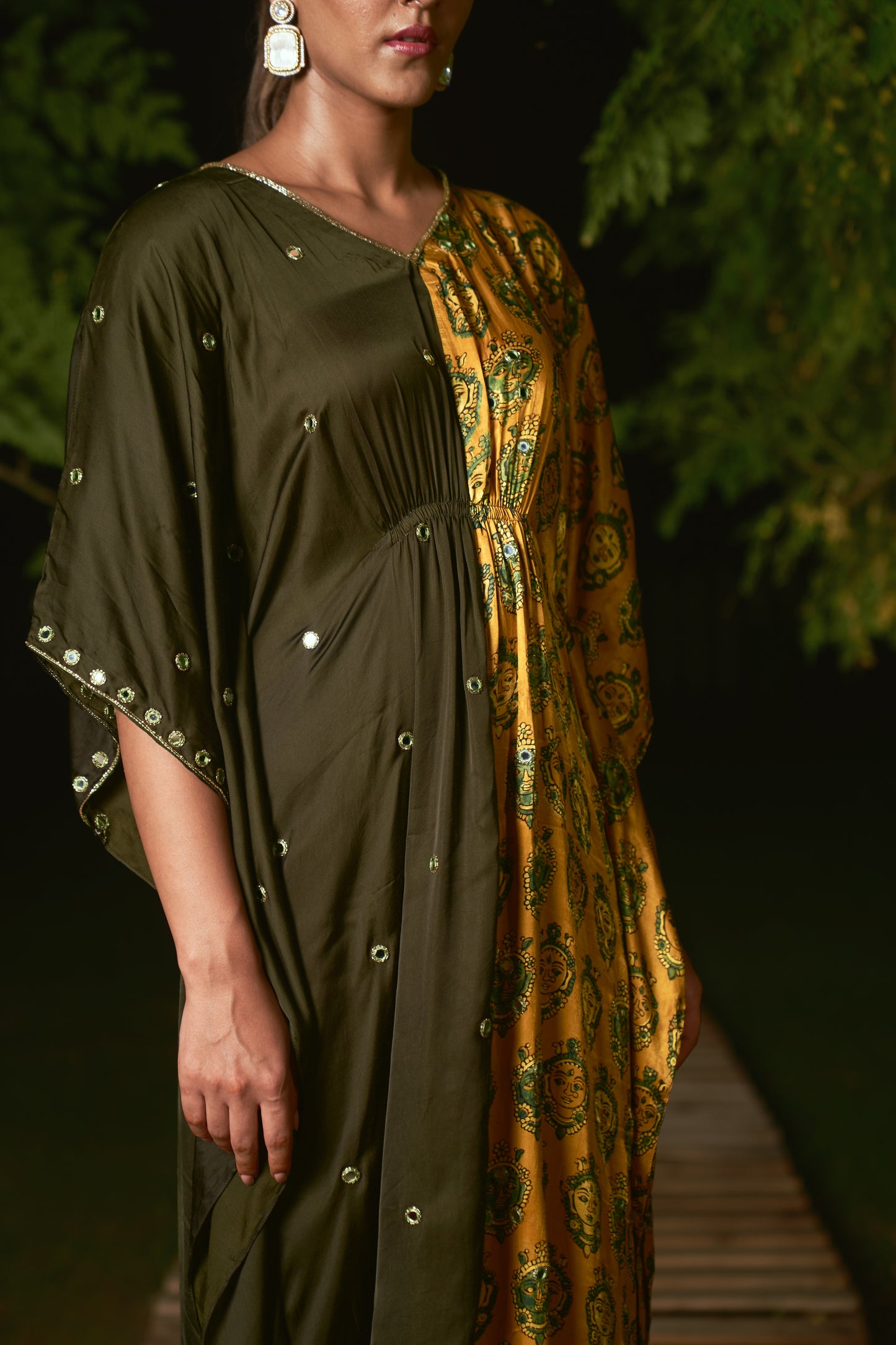 Yellow and Green kaftan