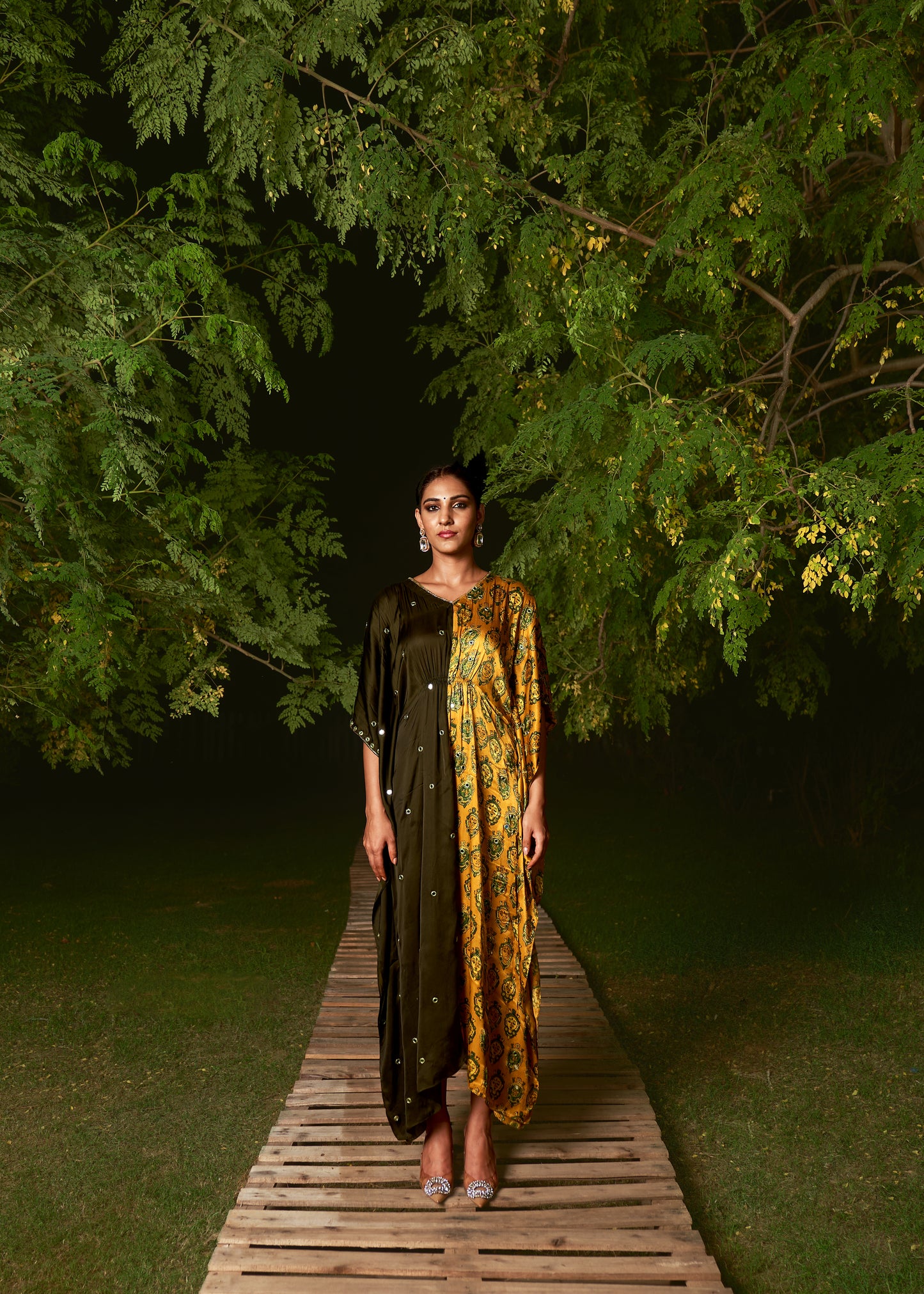 Yellow and Green kaftan
