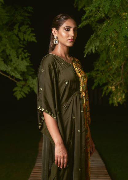 Yellow and Green kaftan