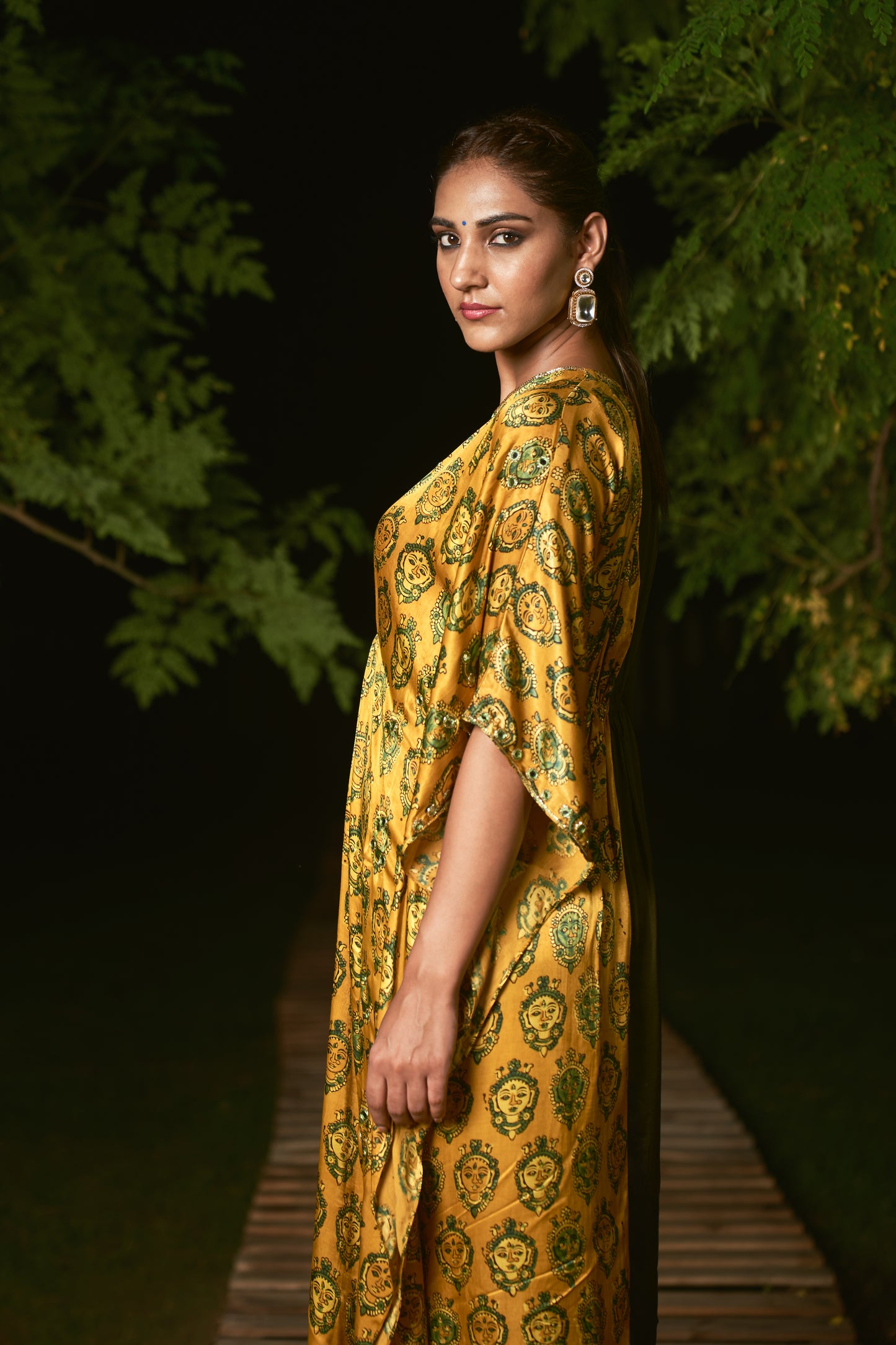 Yellow and Green kaftan