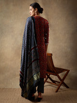 Tamarind Red Floral Long Yoke