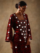 Ruby Red With Heart Mirrors Suit