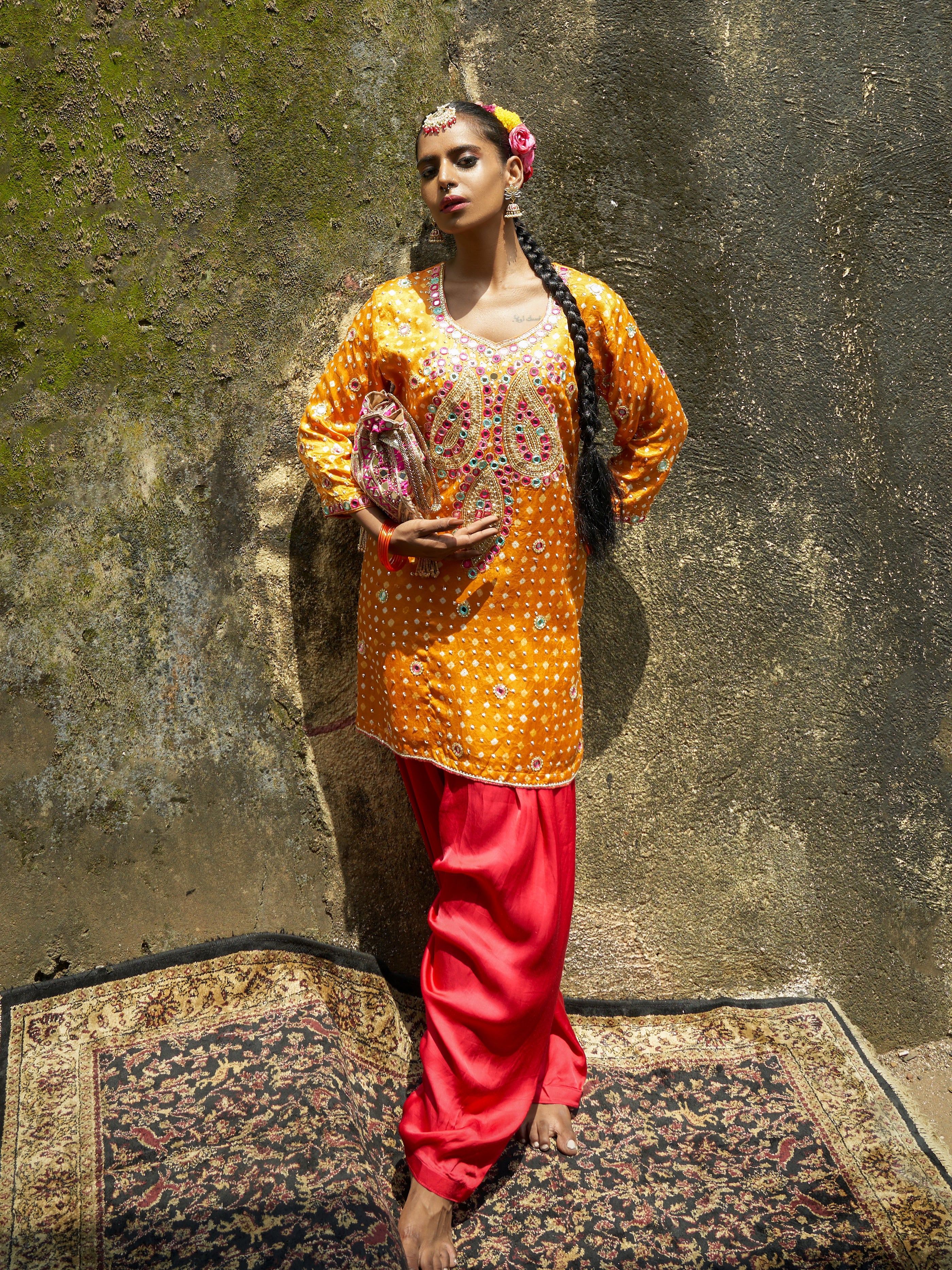 Yellow Paisley Kurta Set