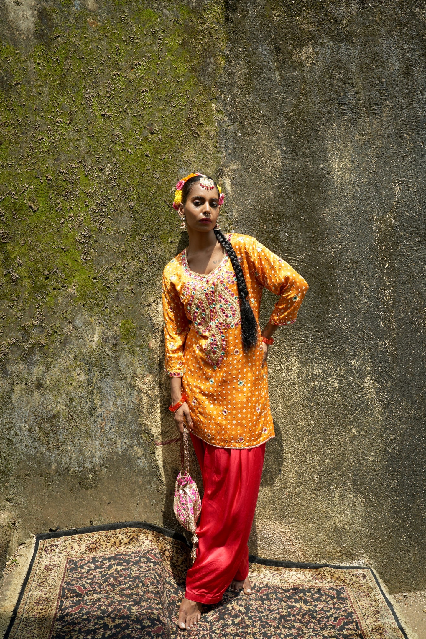 Yellow Paisley Kurta Set