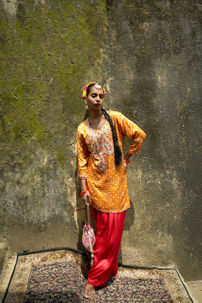 Yellow Paisley Kurta Set