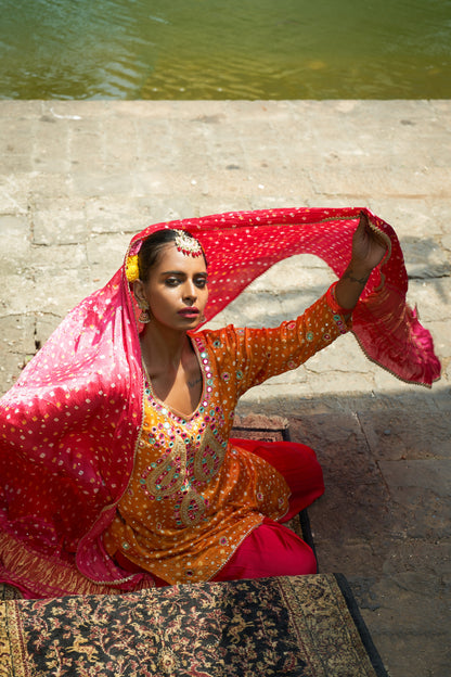 Yellow Paisley Kurta Set