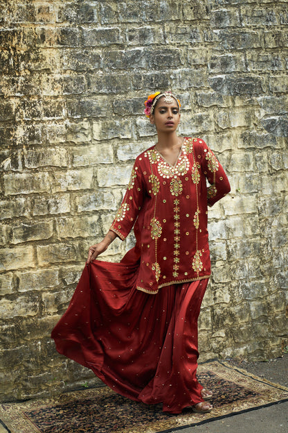 Rust Paisley Sharara