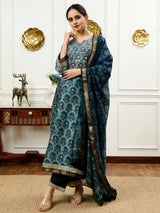 Teal Blue Kurta Set