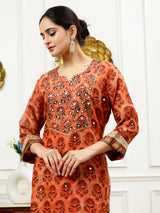 Burnt Orange Kurta Set