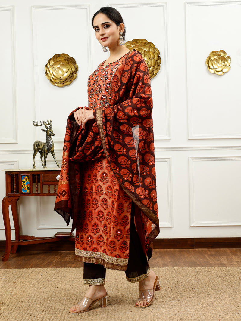 Burnt Orange Kurta Set