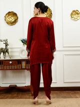 Rust Dhoti Set