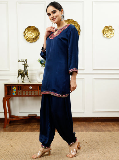 Royal Blue And Pink Harem Set