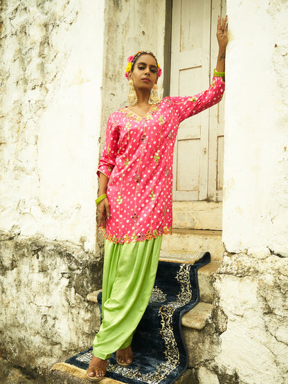 Light Pink Stripes Kurta Set