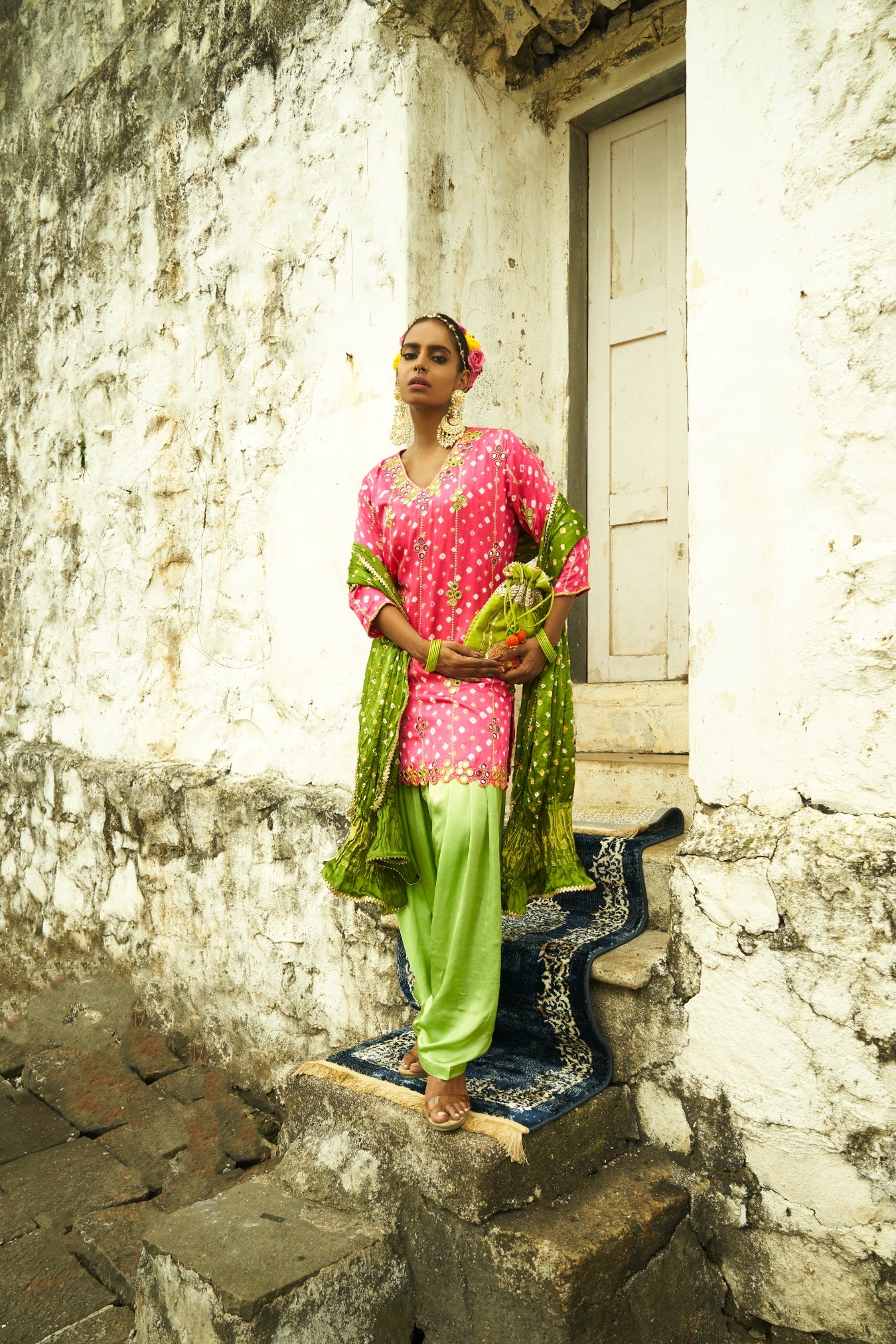 Light Pink Stripes Kurta Set