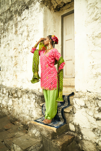 Light Pink Stripes Kurta Set