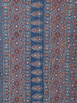 Sapphire Blue Star Ajrakh Saree