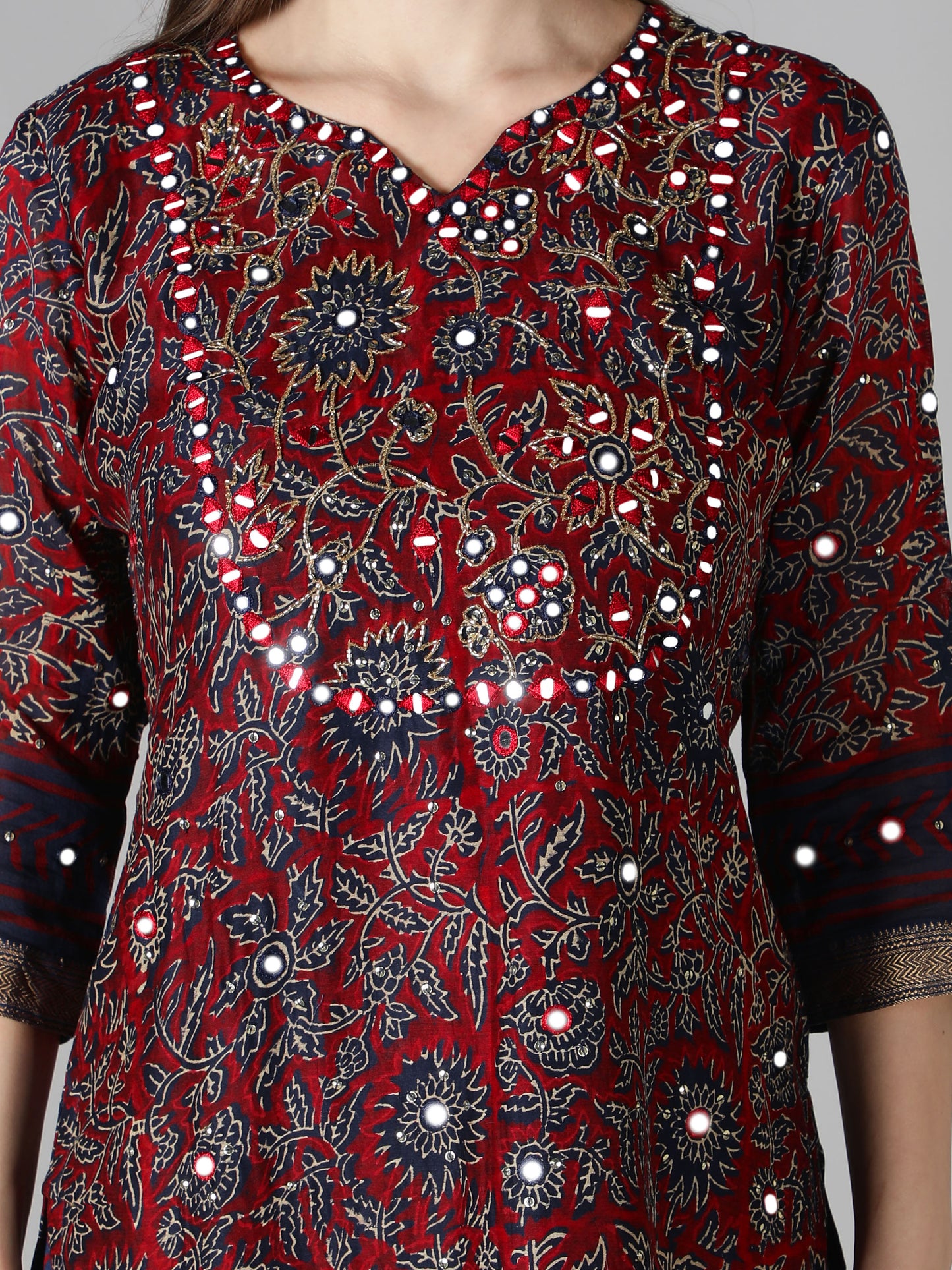 Deep Burgundy And Dark Blue