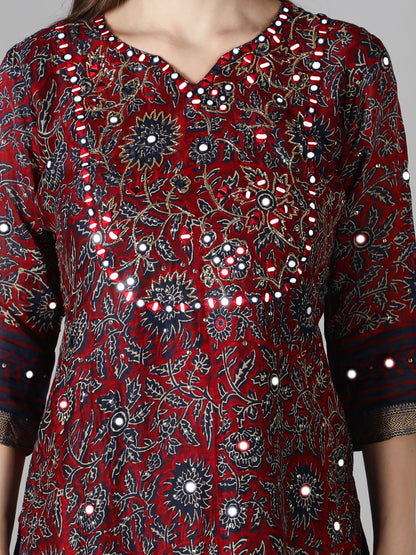 Deep Burgundy And Dark Blue